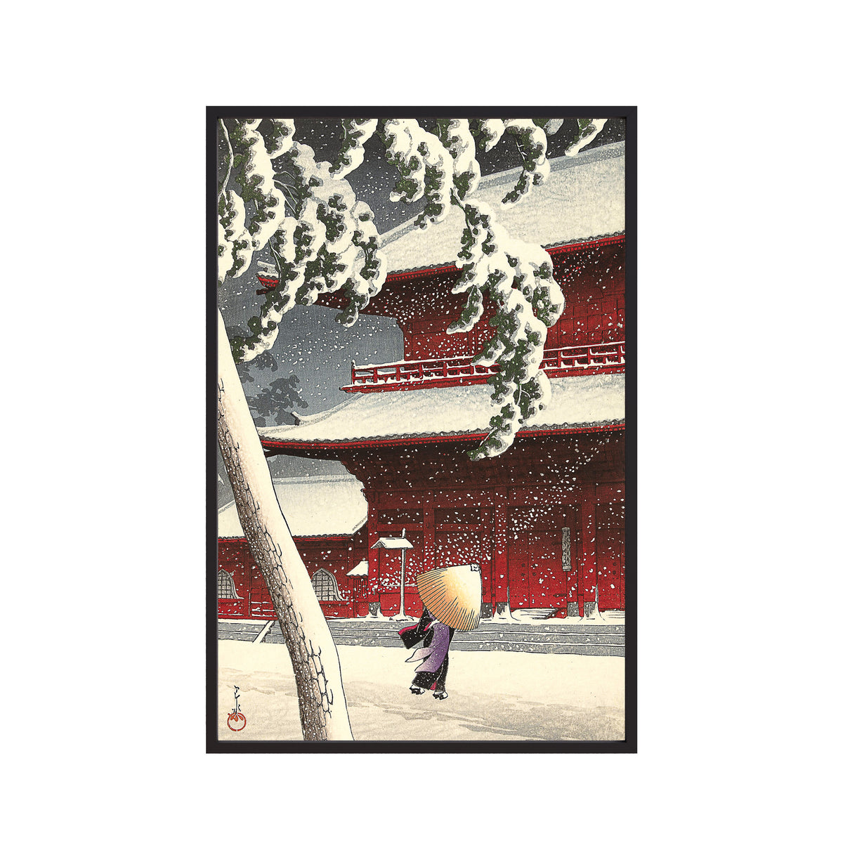 The Temple Zōjōji in Shiba (1925) by Kawase Hasui