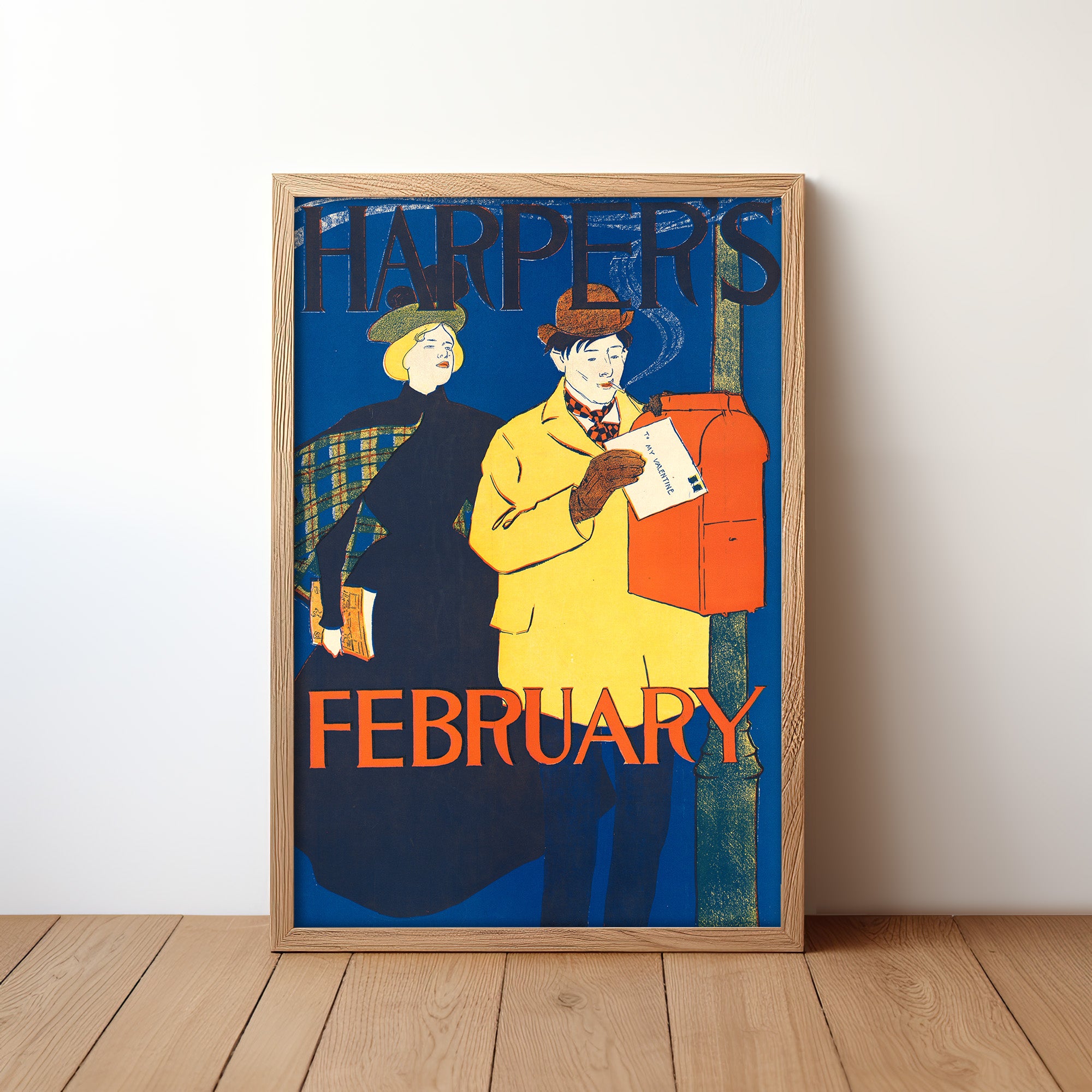 Harper’s February (1895) by Edward Penfield