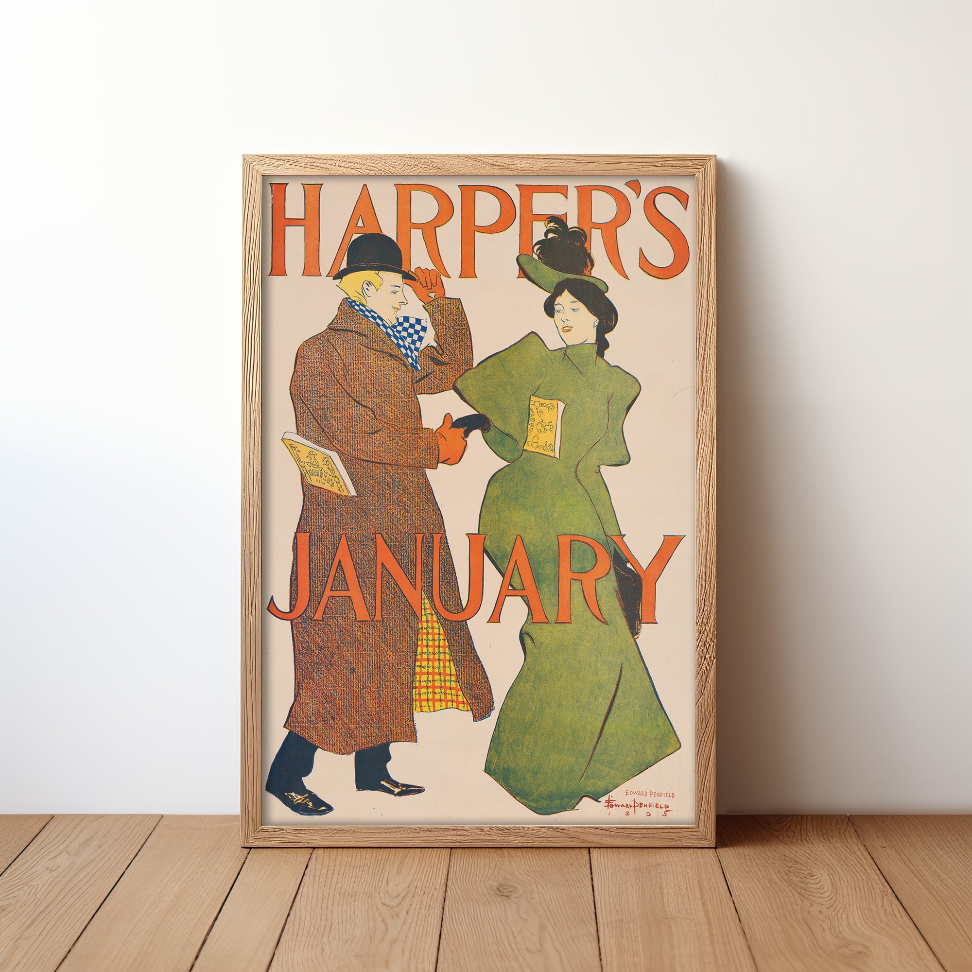 Harper’s January (1895) by Edward Penfield