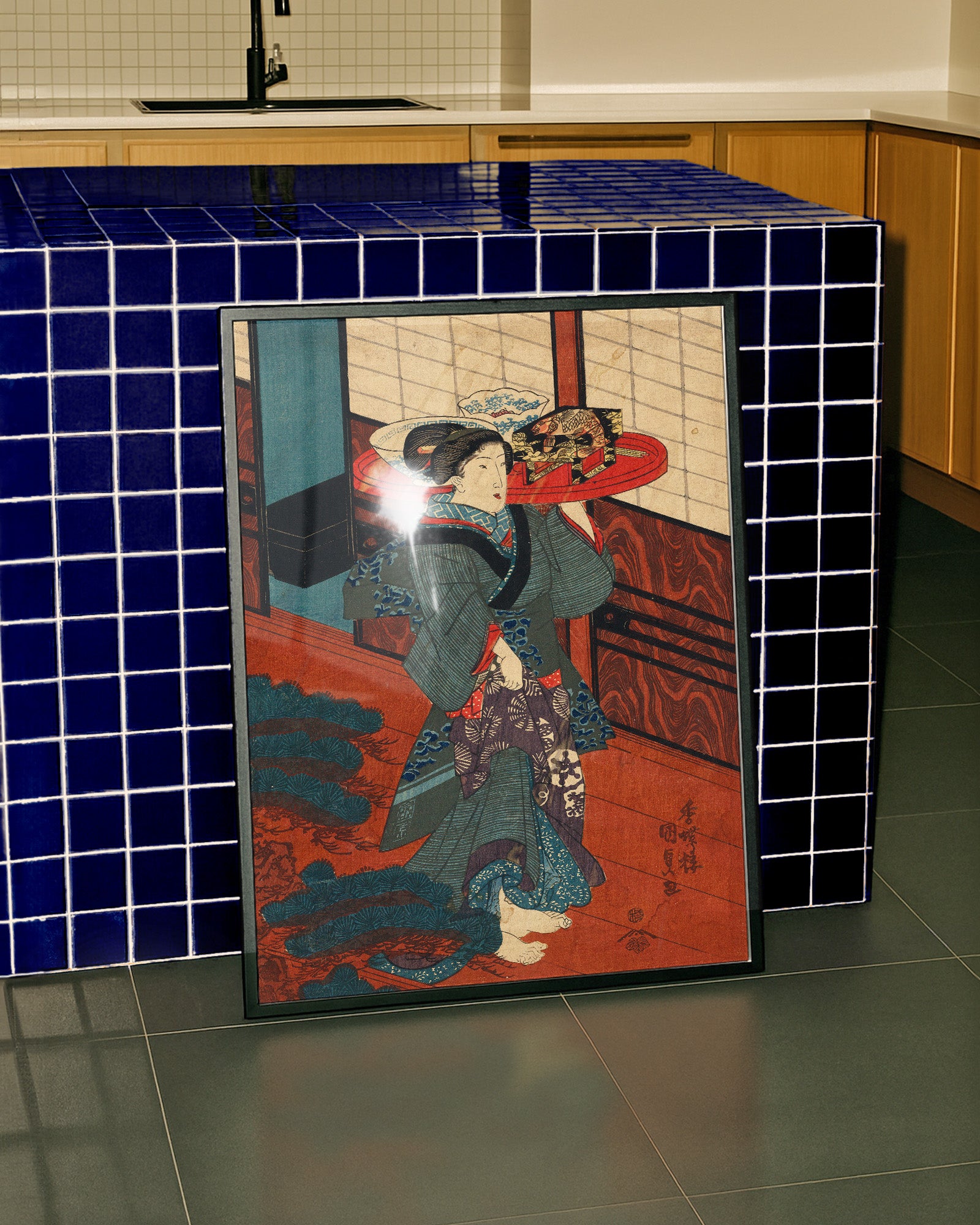 Ryōri o hakobu nakai (1800s) by Utagawa Kunisada