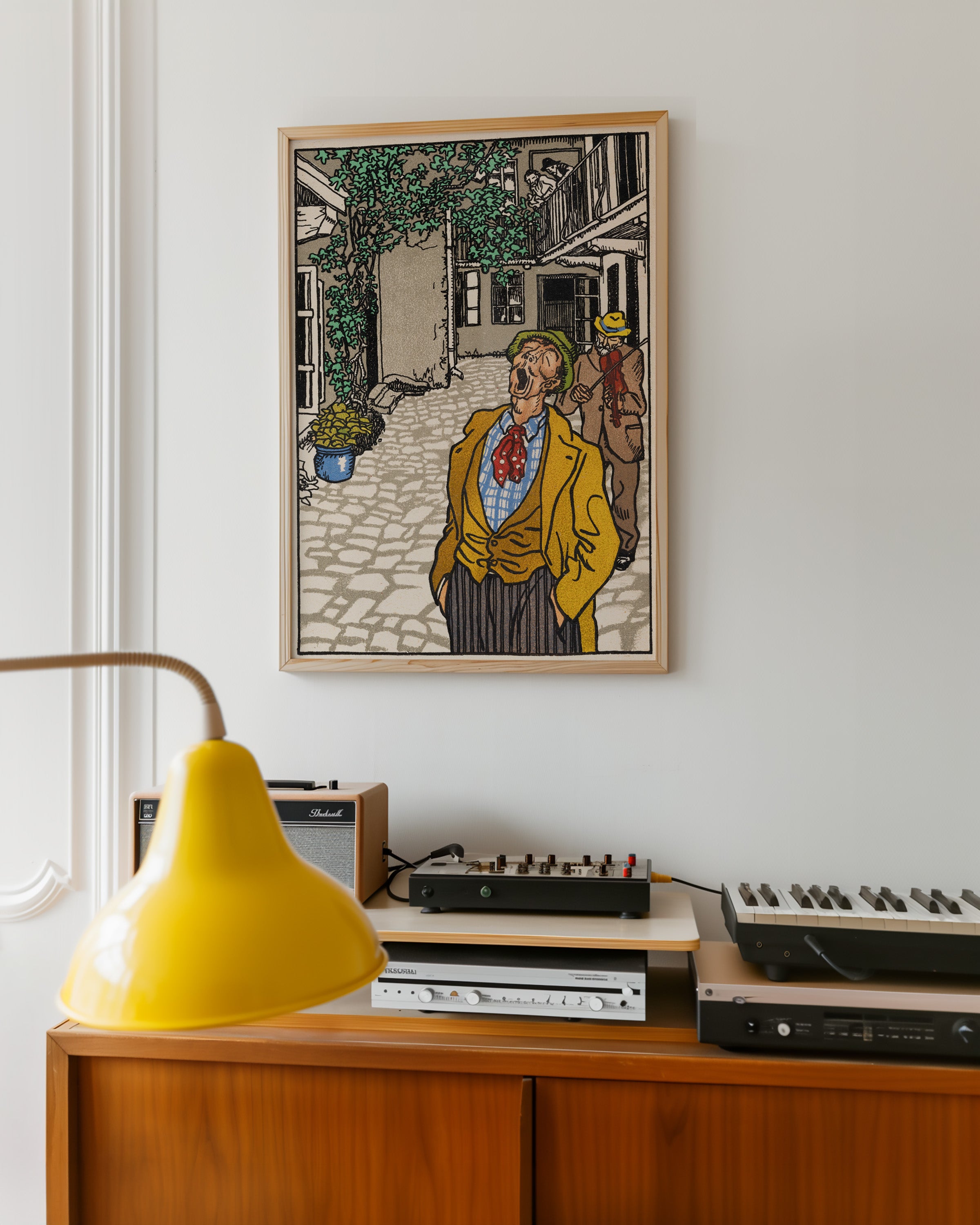 Singer in a Backyard (1911) by Moriz Jung