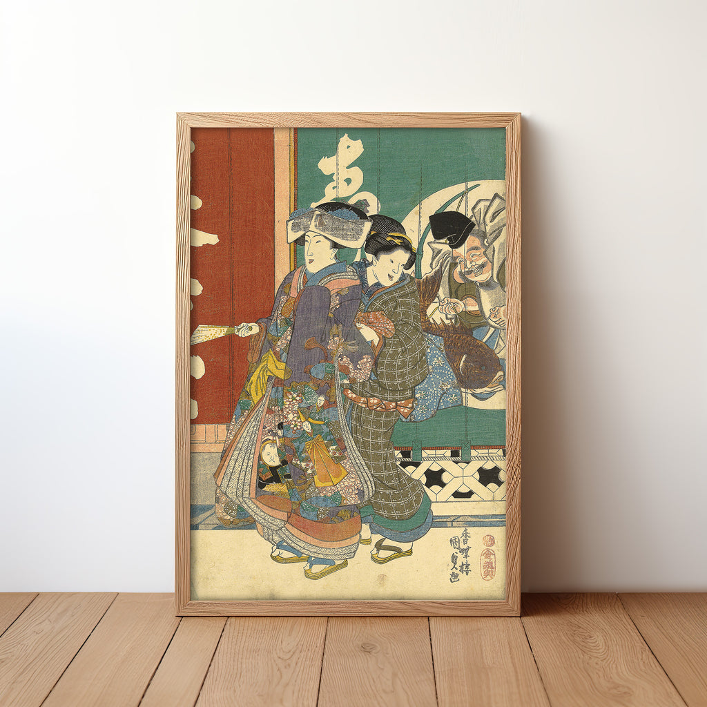Women at the Ebisuya Store (c. 1842) by Utagawa Kunisada