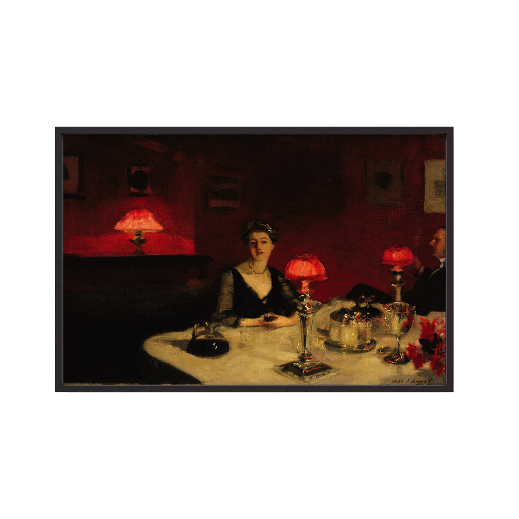 Le Verre De Porto- A Dinner Table At Night by John Singer Sargent