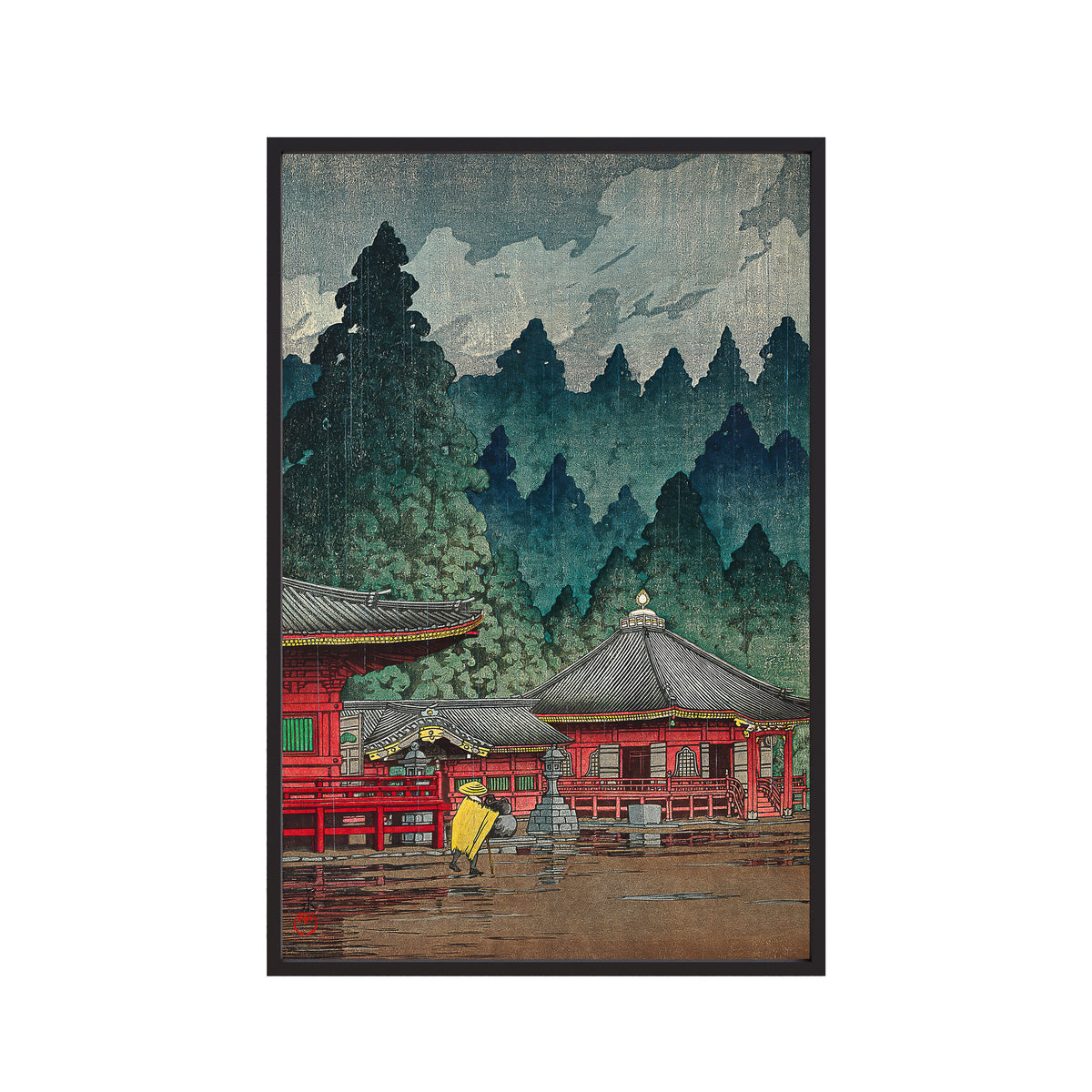Futatsu Hall in Nikkō (1929) by Kawase Hasui
