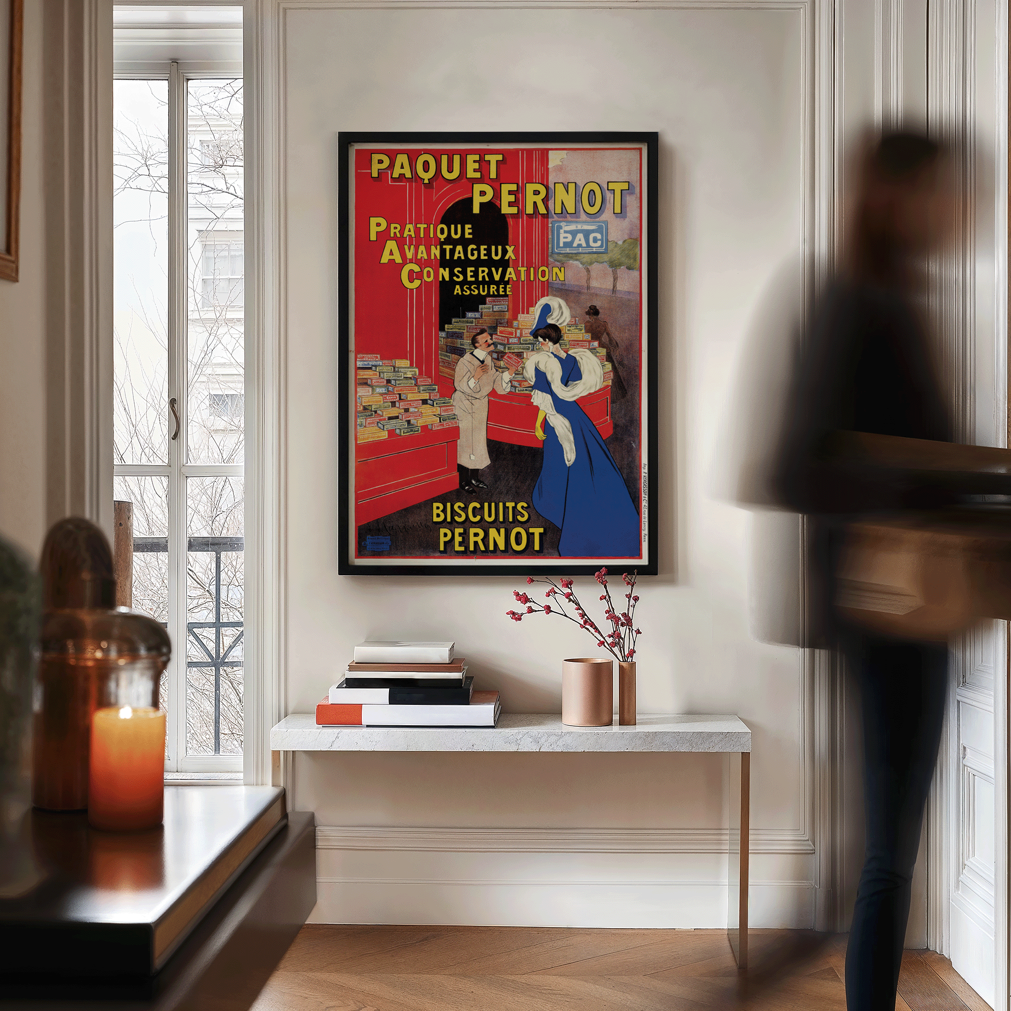 Paquet Pernot- The Biscuit Shop (1905) by Leonetto Cappiello