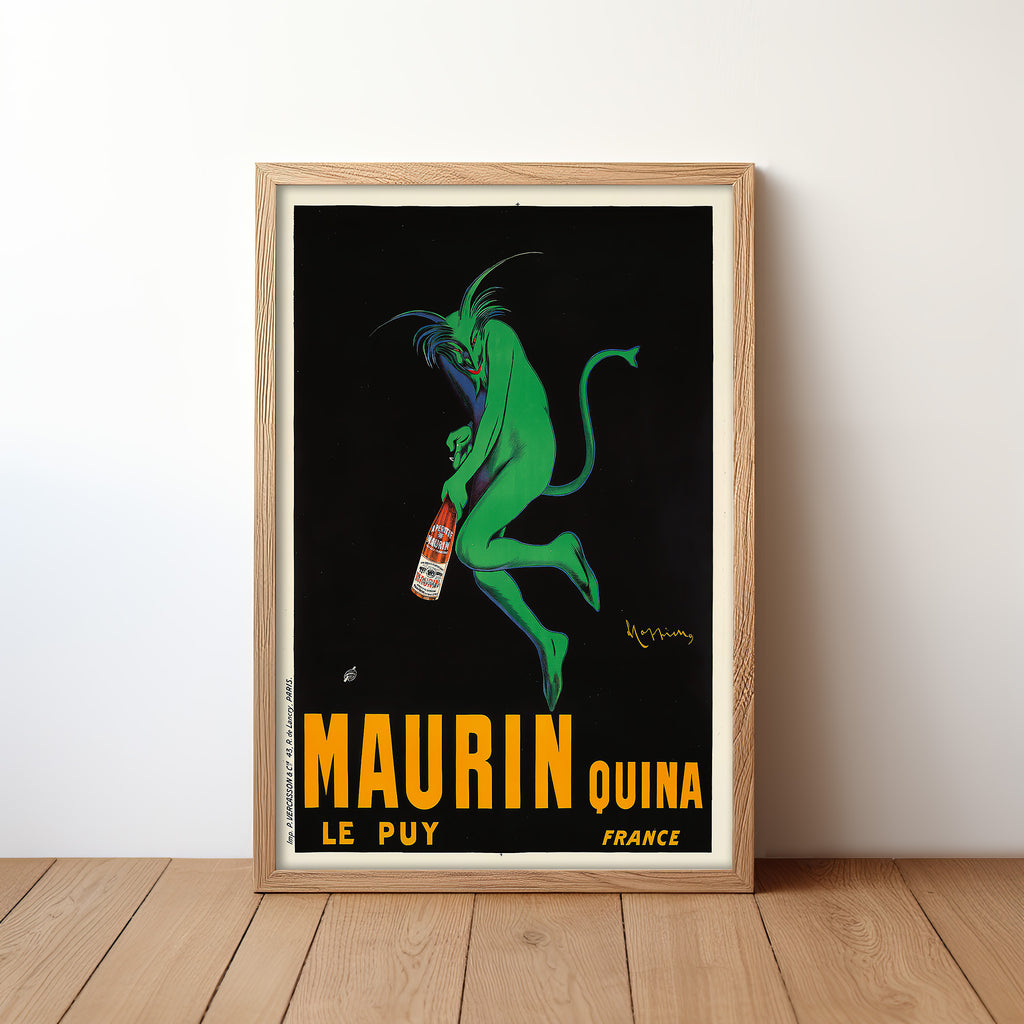 Maurin Quina- The Green Devil (1906) by Leonetto Cappiello