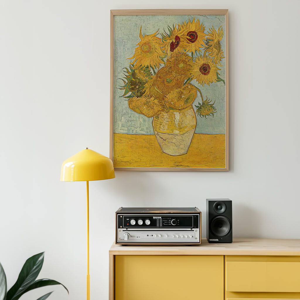 Vase with Twelve Sunflowers (1888) by Vincent van Gogh