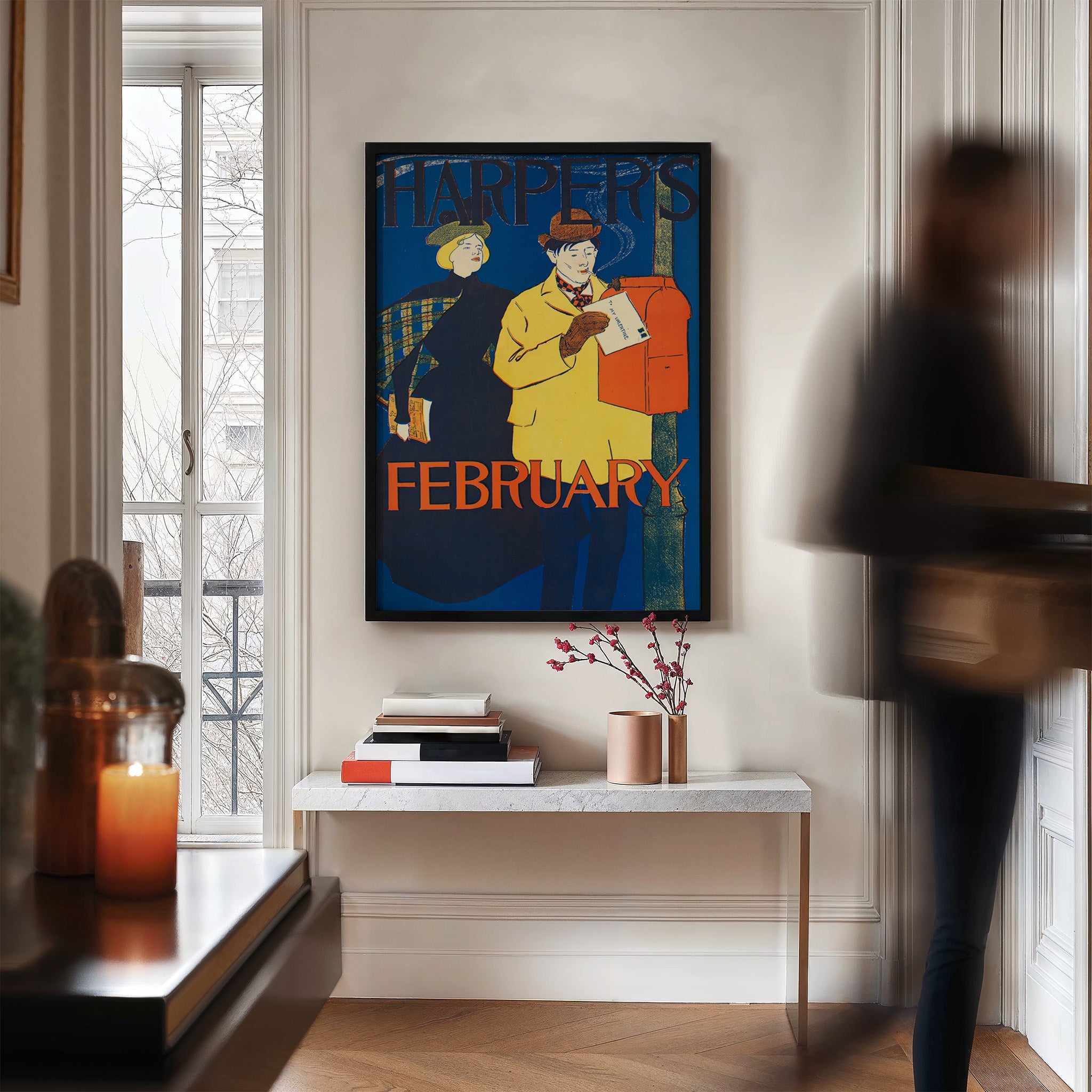 Harper’s February (1895) by Edward Penfield