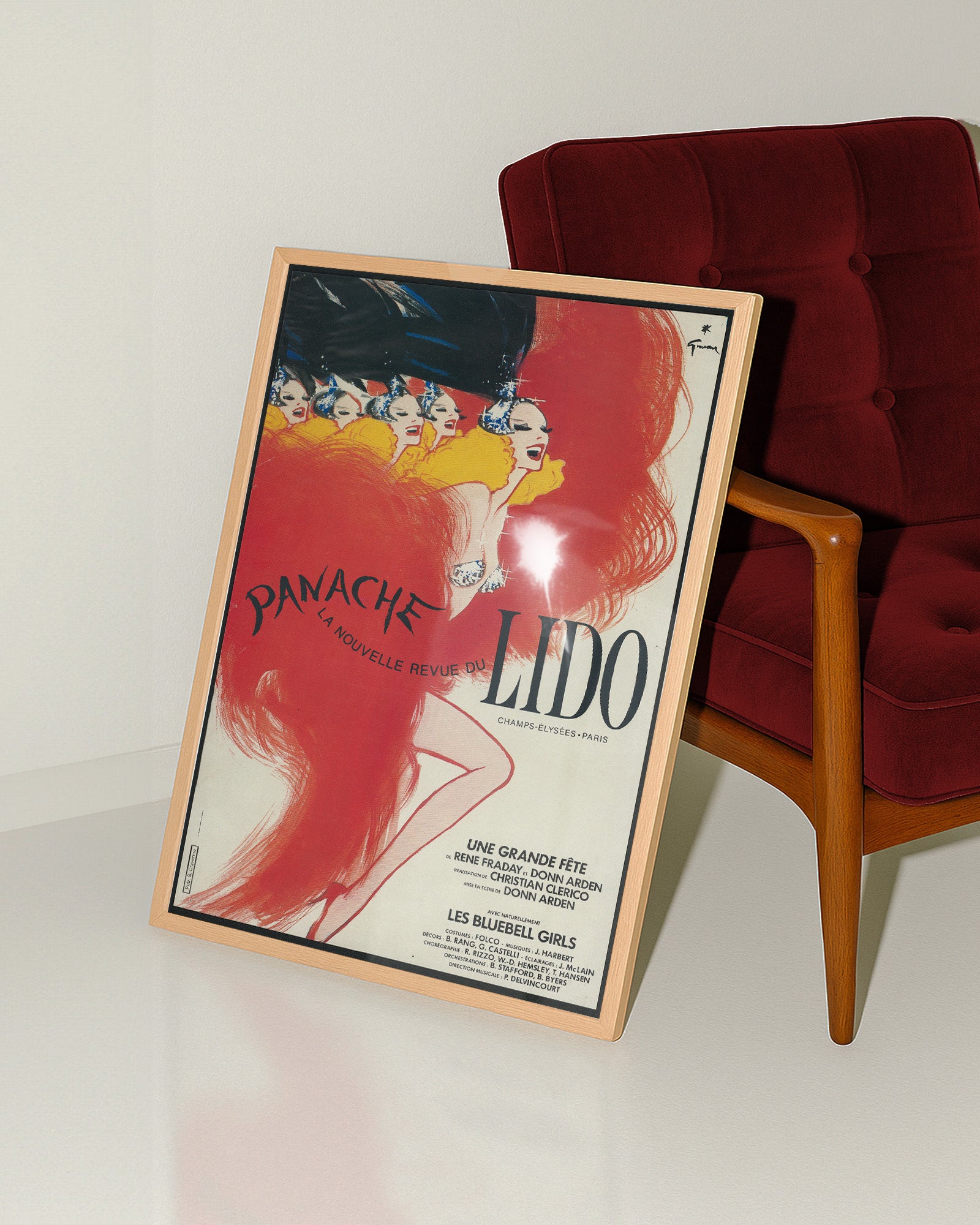 Panache du Lido – Cabaret Poster (1950s) by René Gruau