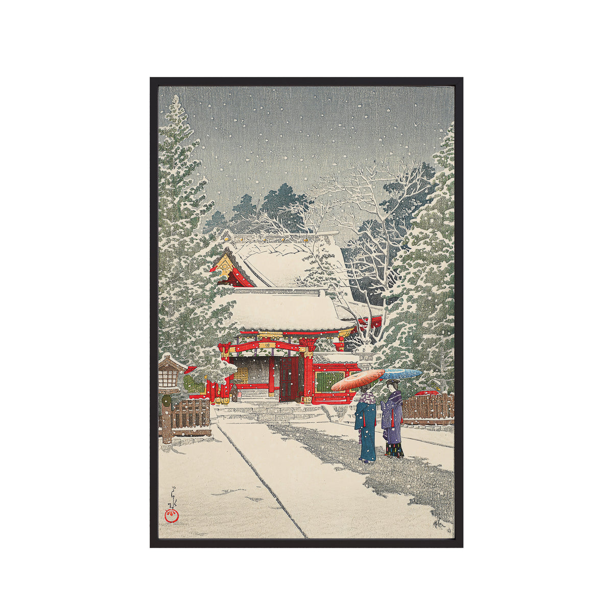 Snow at Hie Shrine (1931) by Kawase Hasui