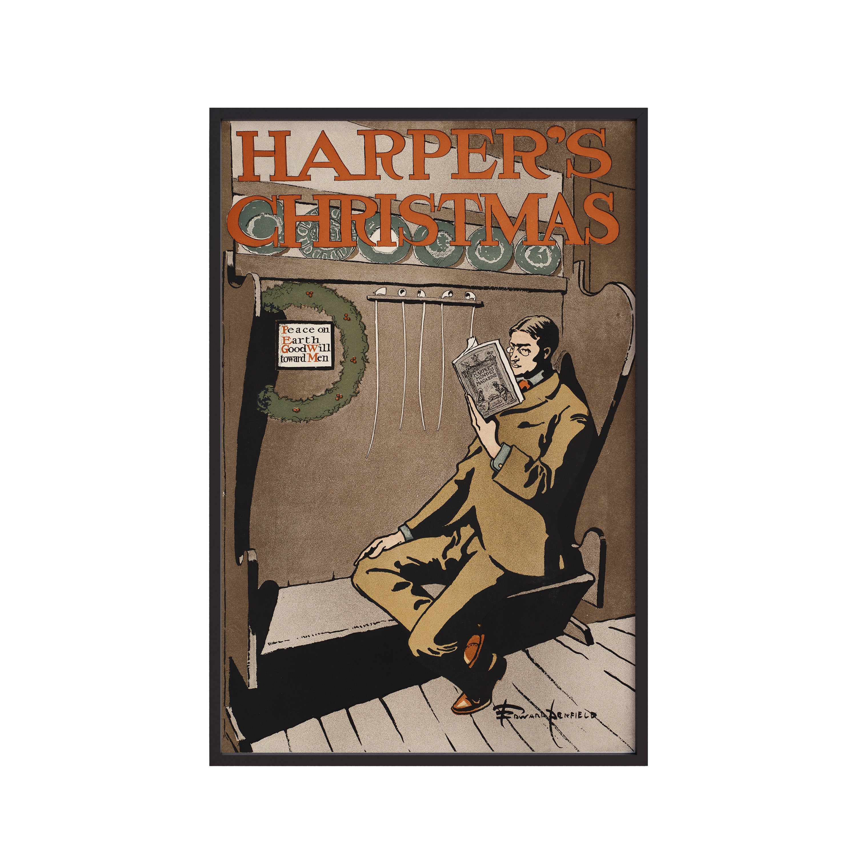 Harper’s Christmas (1897) by Edward Penfield