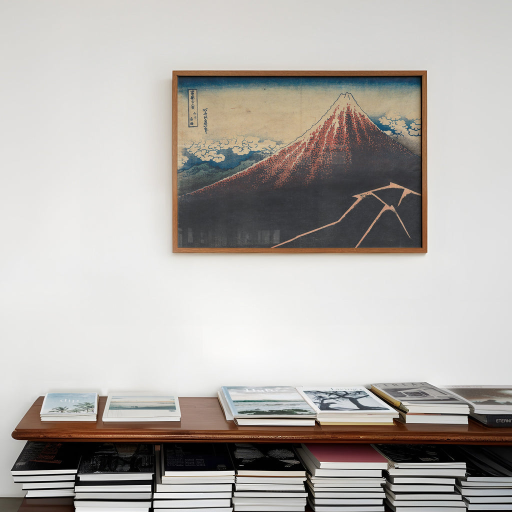 Shower Below the Summit (c. 1830–32) by Katsushika Hokusai