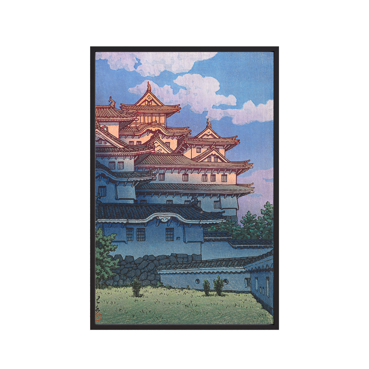 Shirasagi Castle, Himeji (1948) by Kawase Hasui