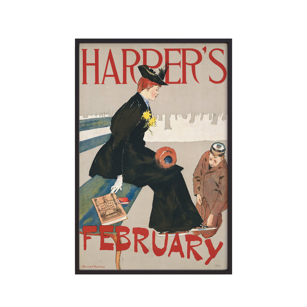 Harper’s February (1894) by Edward Penfield