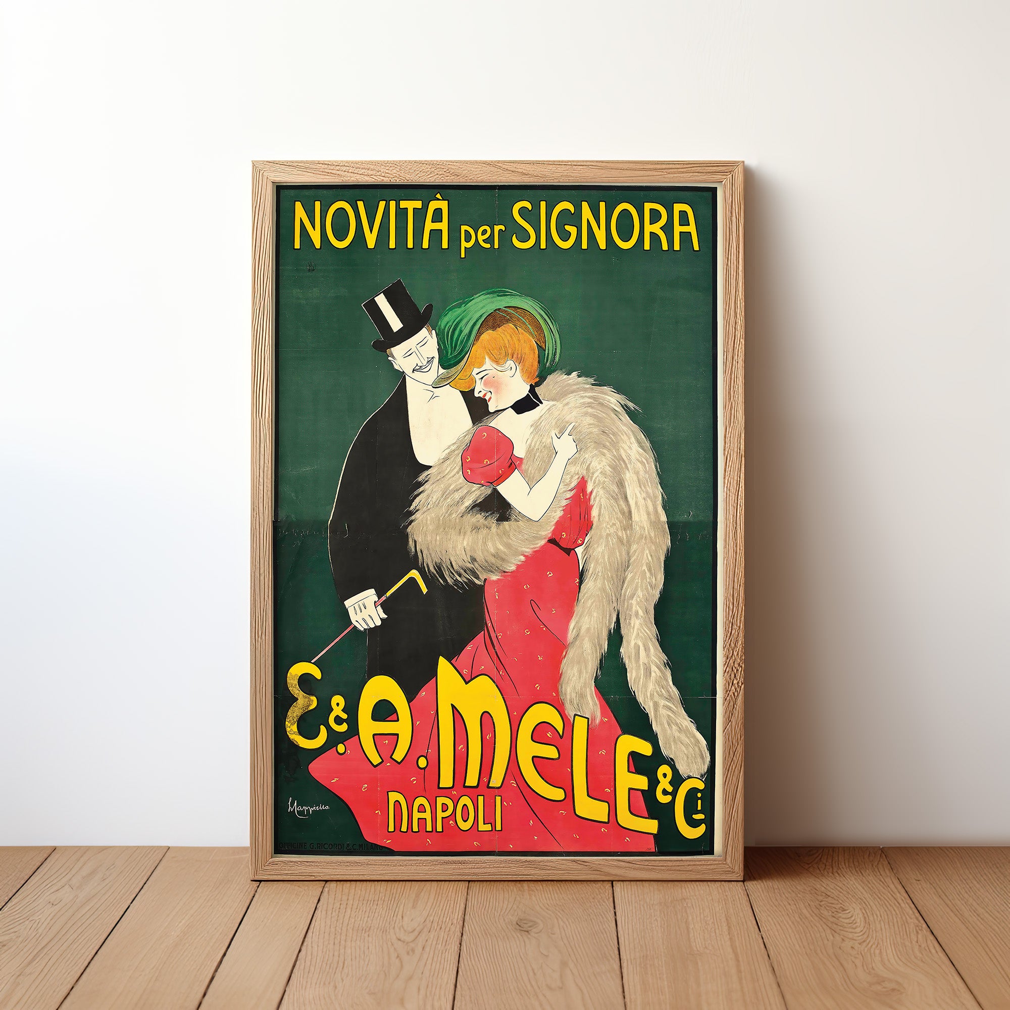 Novità per Signora- The Red Gown (1903) by Leonetto Cappiello