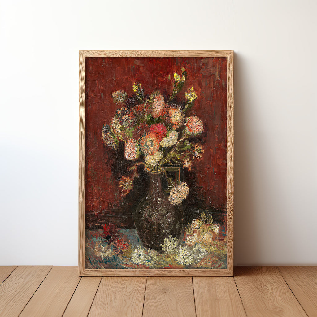 Vase with Chinese Asters and Gladioli (1886) by Vincent van Gogh