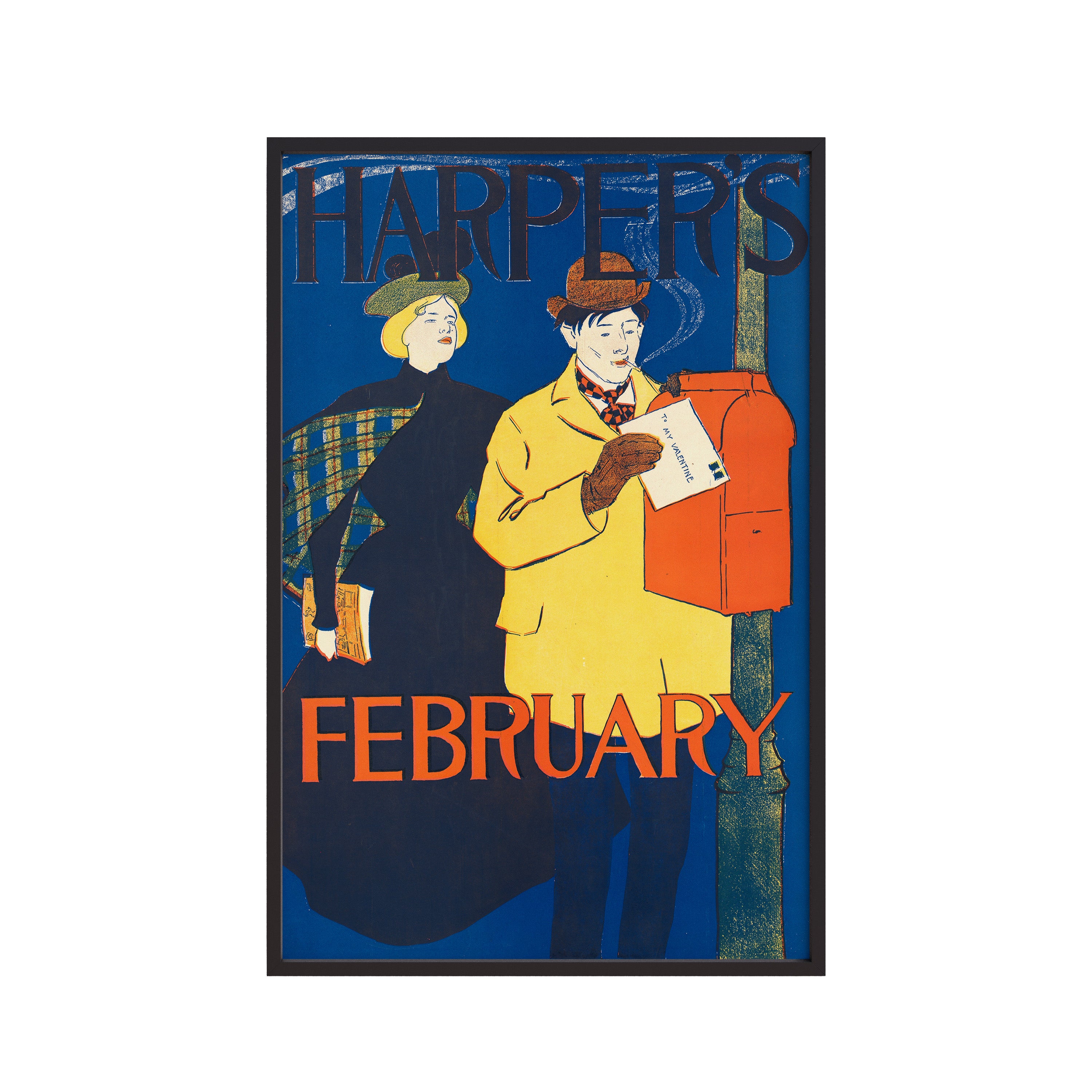 Harper’s February (1895) by Edward Penfield