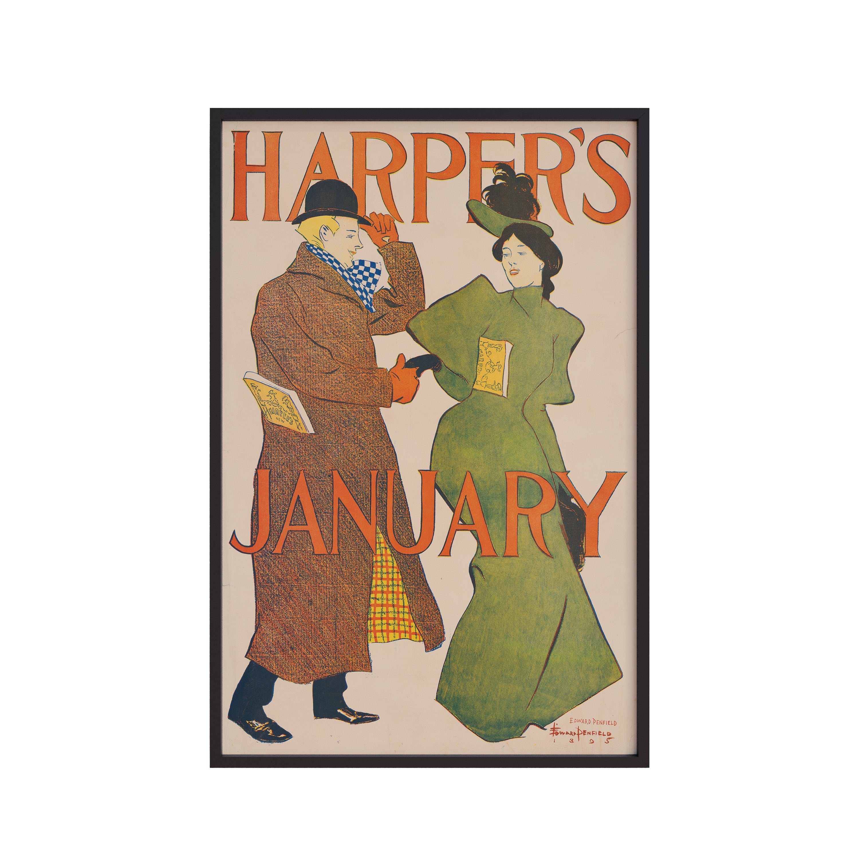 Harper’s January (1895) by Edward Penfield