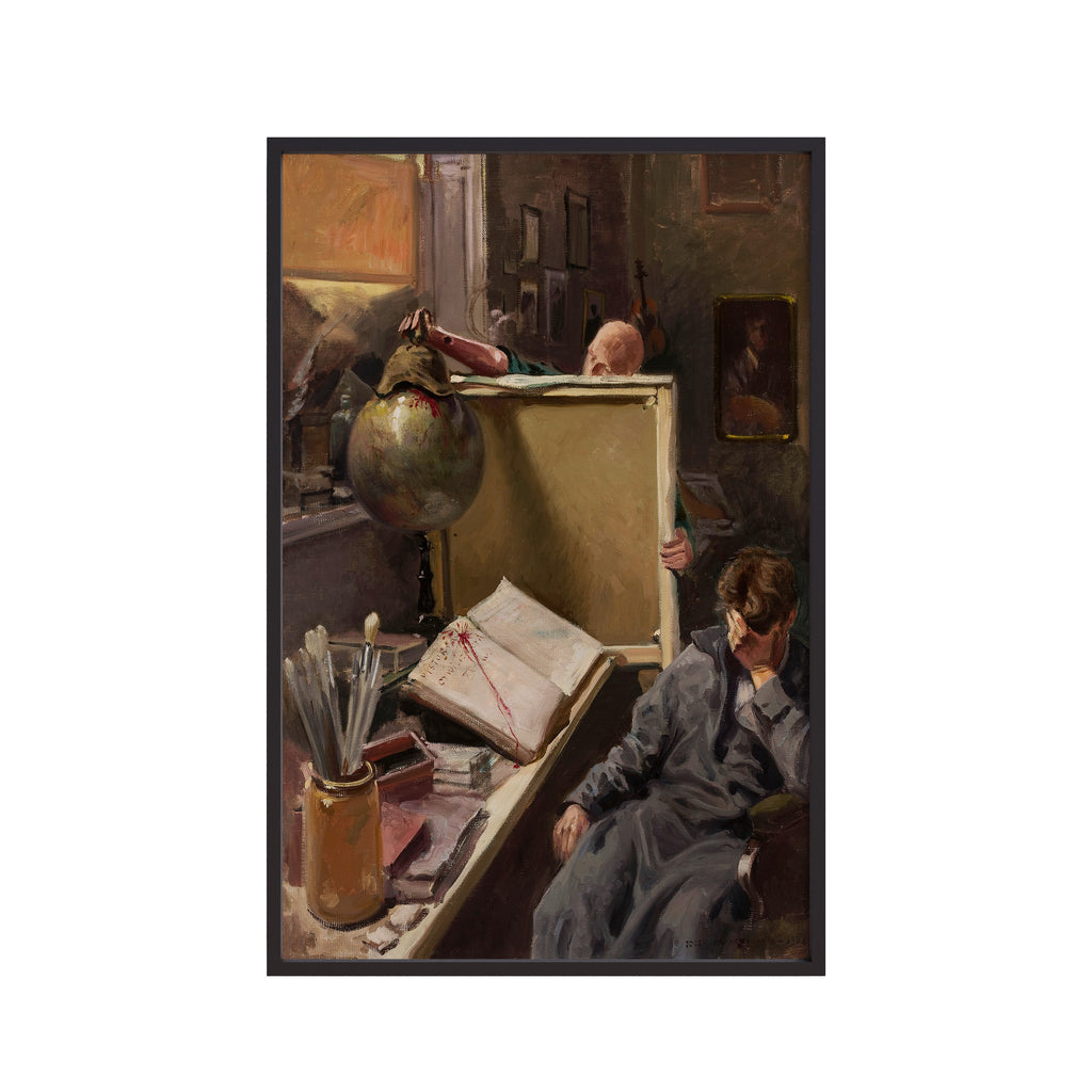 Scene in the Painter’s Studio (1920s) by Józef Rapacki