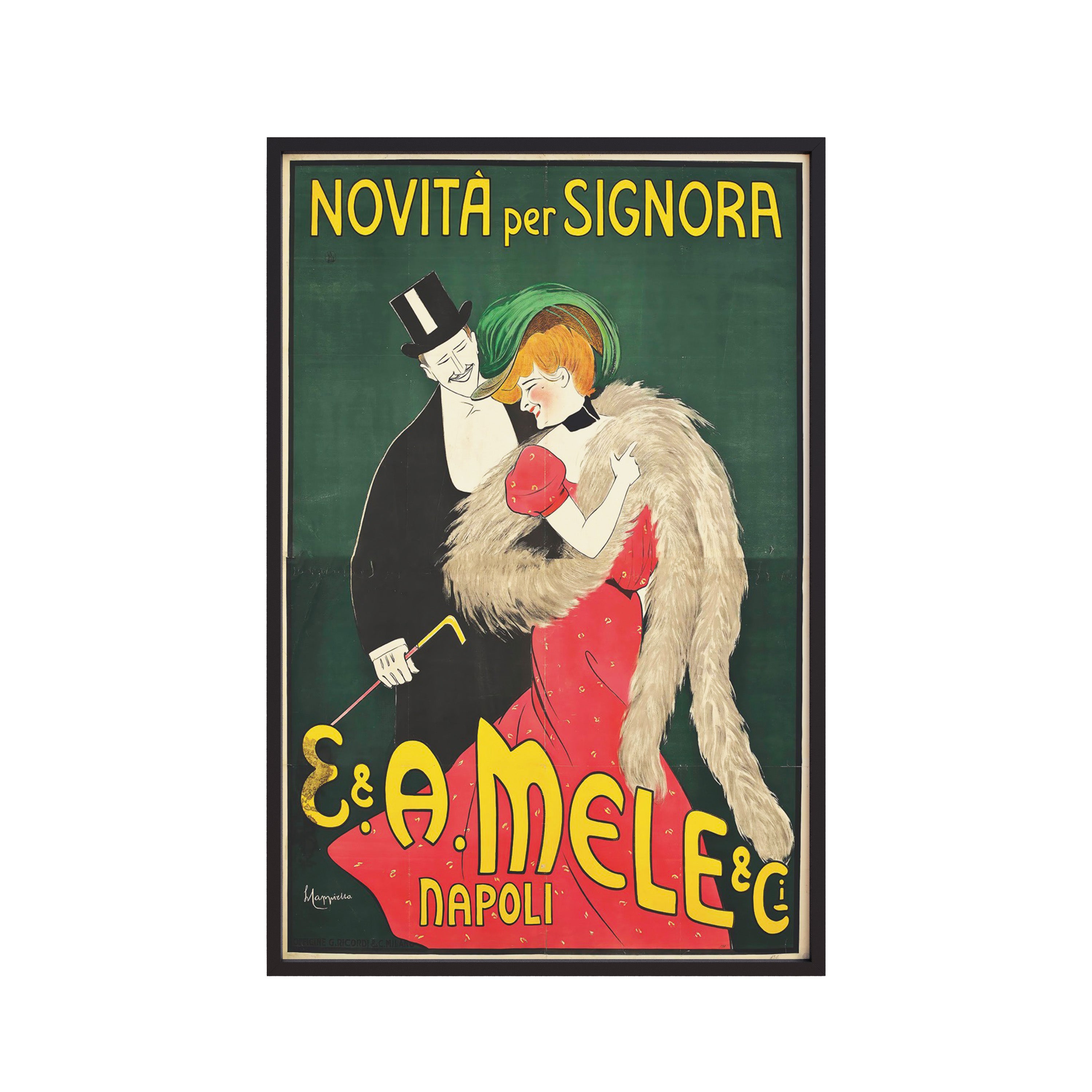 Novità per Signora- The Red Gown (1903) by Leonetto Cappiello