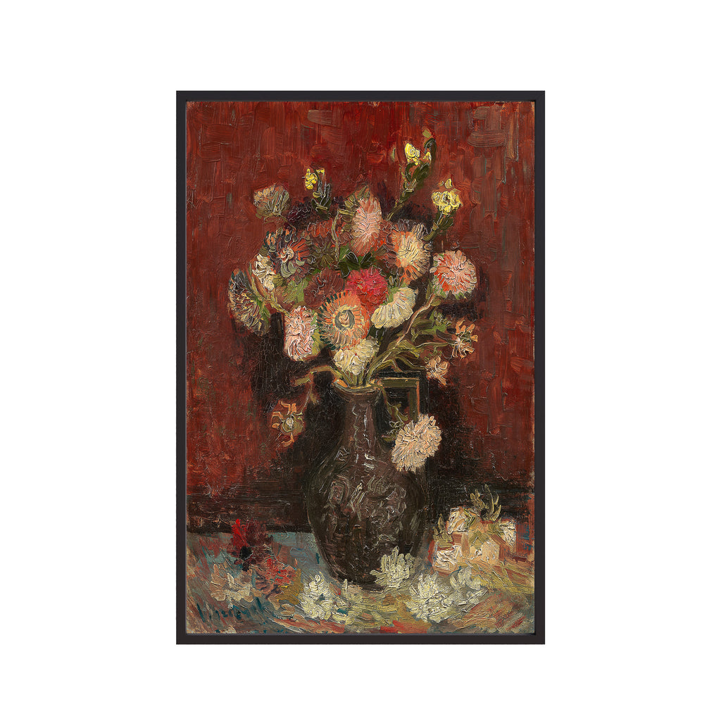 Vase with Chinese Asters and Gladioli (1886) by Vincent van Gogh