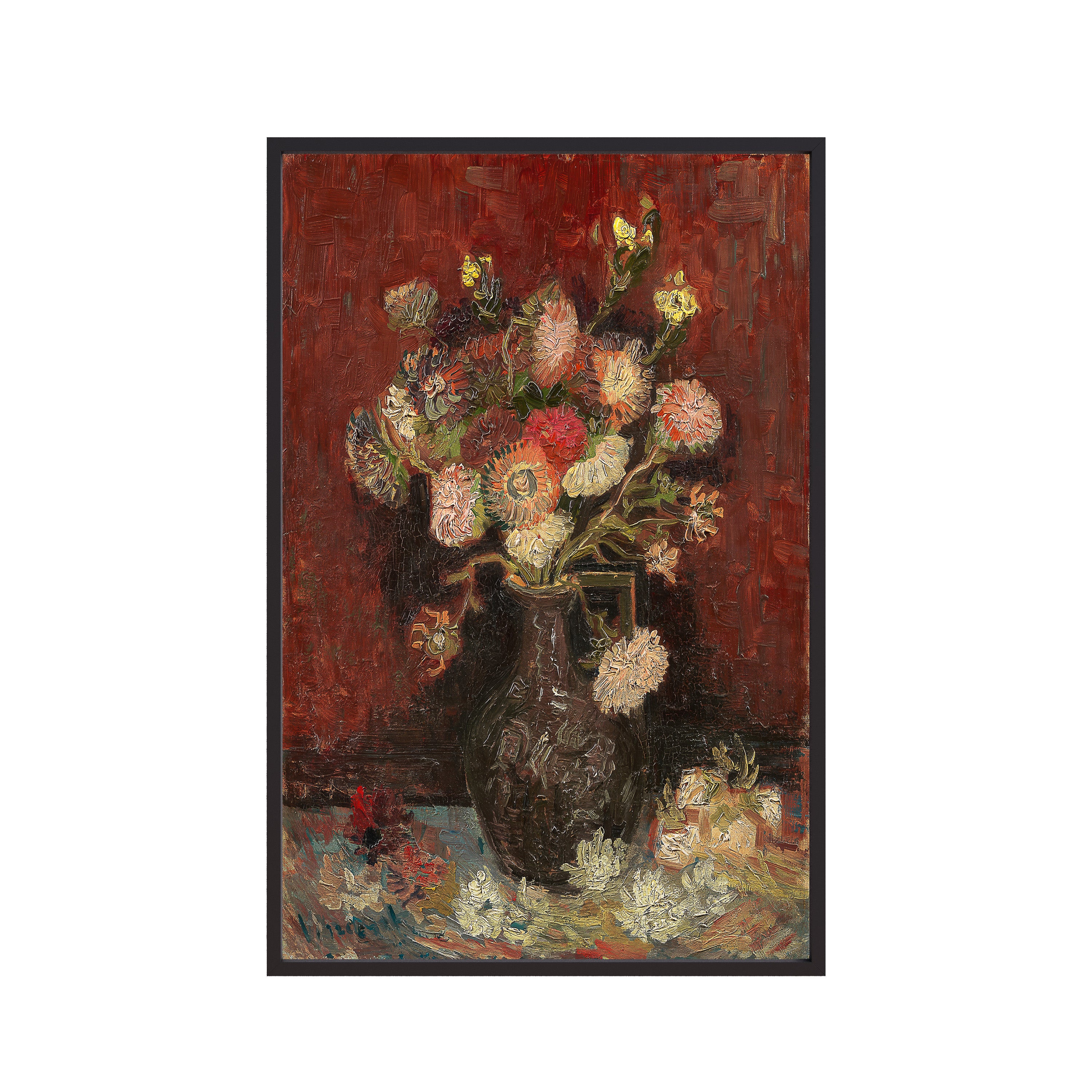 Vase with Chinese Asters and Gladioli (1886) by Vincent van Gogh
