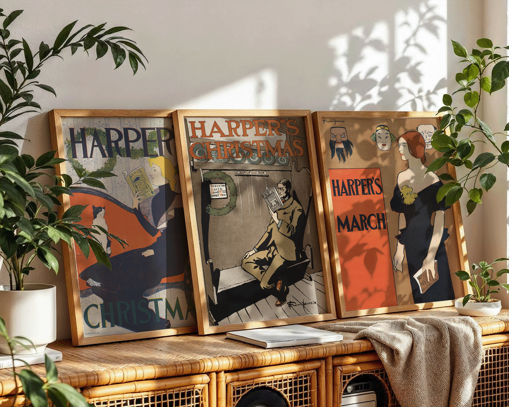 Harper’s Christmas (1894) by Edward Penfield