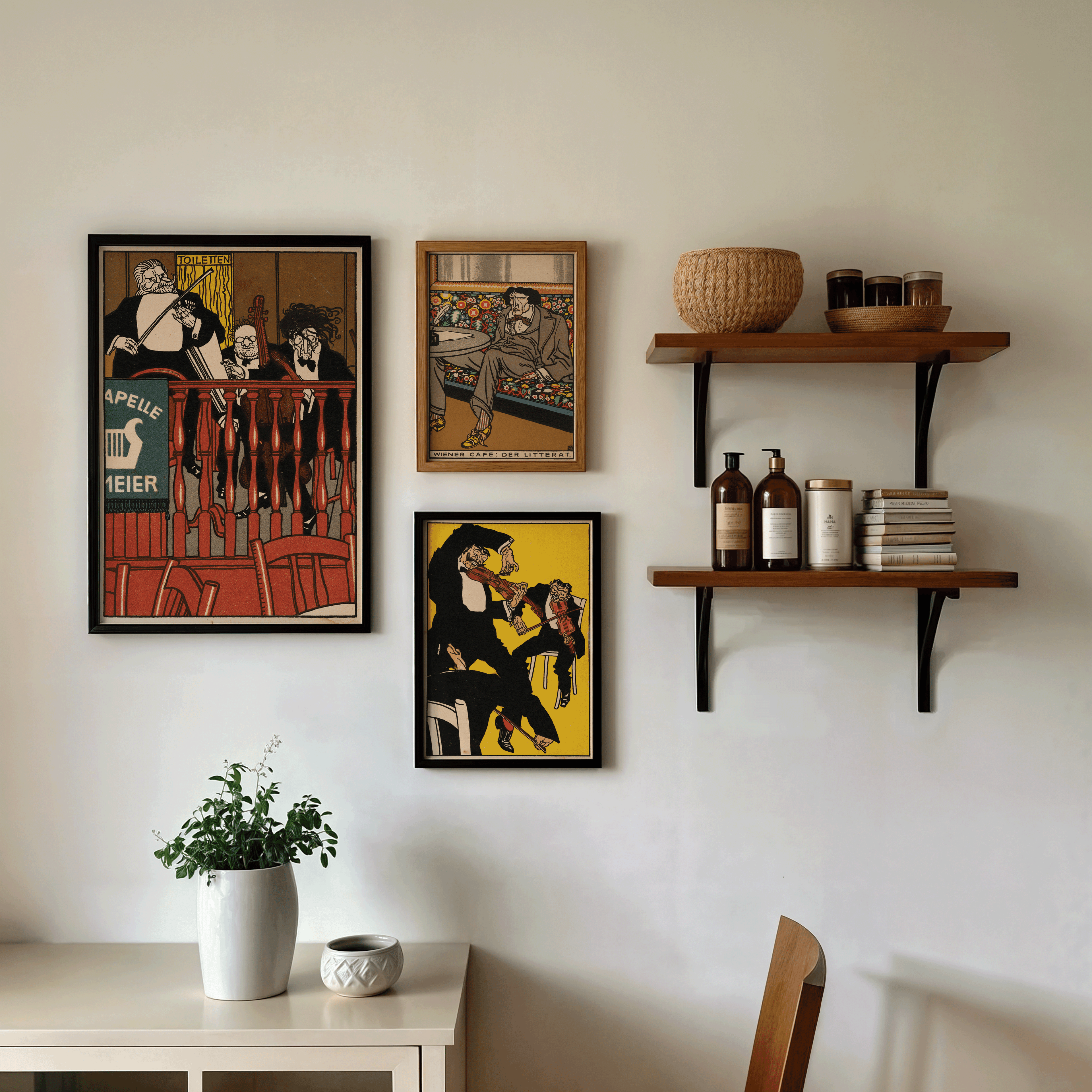 Viennese Café: The Man of Letters (1911) by Moriz Jung