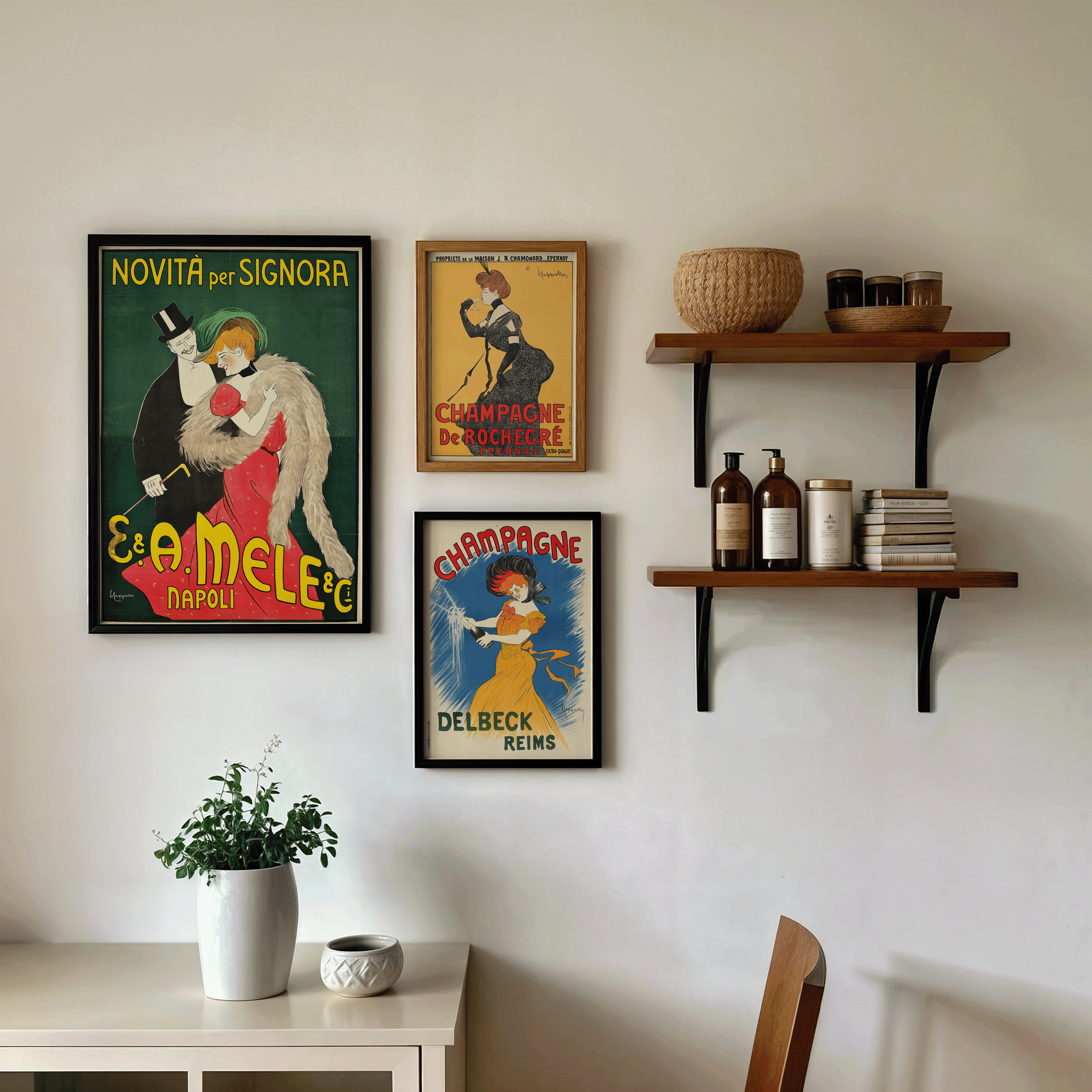 Novità per Signora- The Red Gown (1903) by Leonetto Cappiello