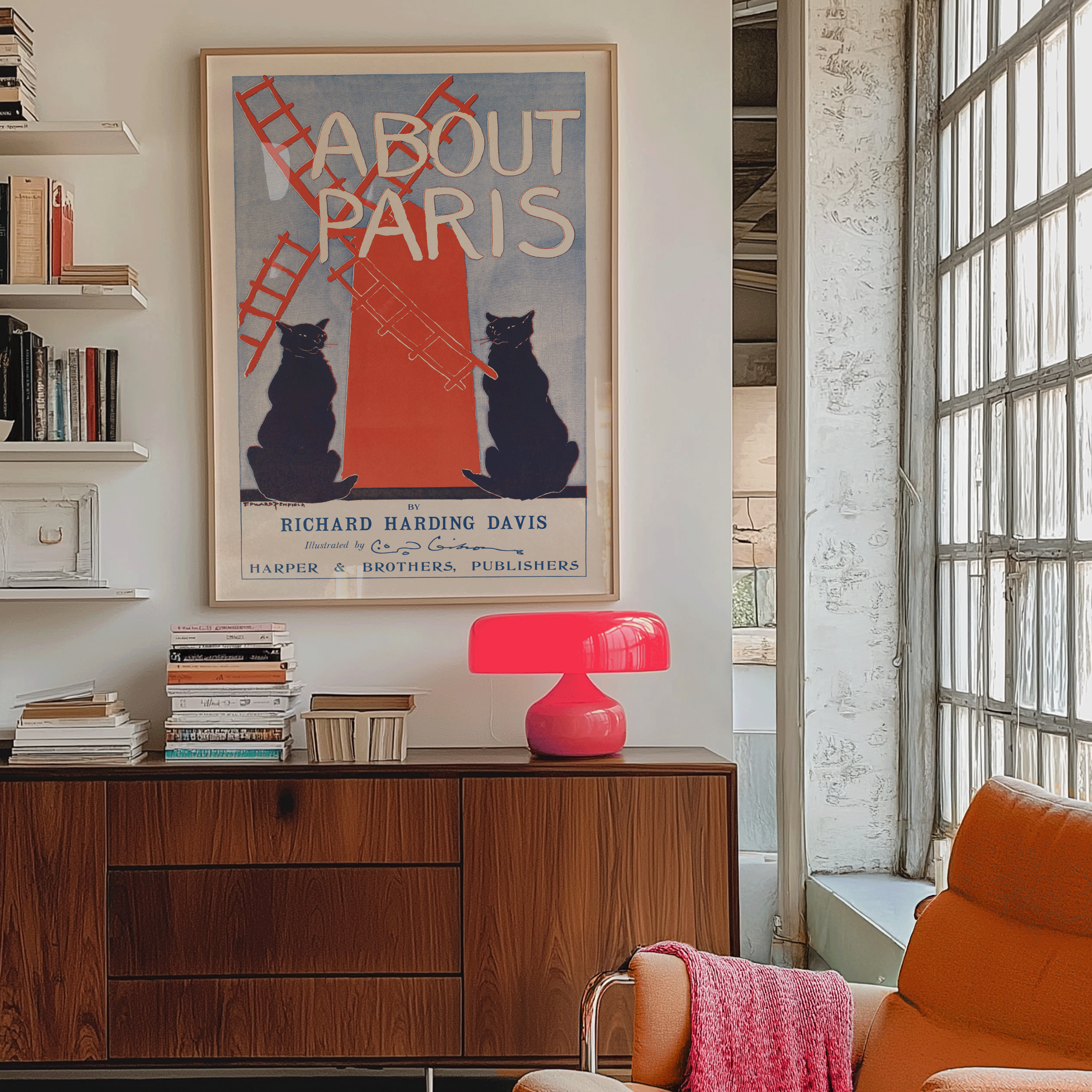 About Paris – Book Poster (1985) by Edward Penfield