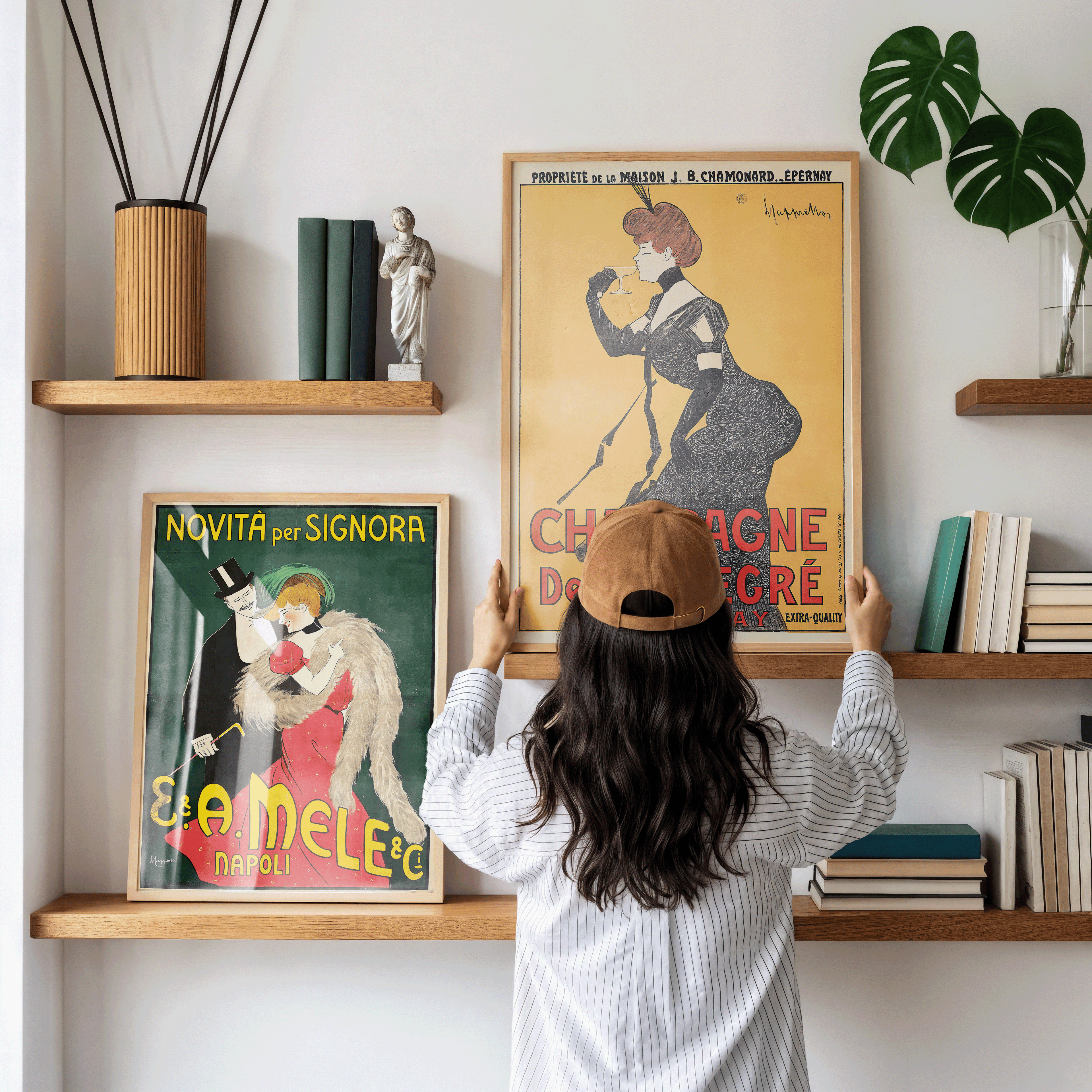 Novità per Signora- The Red Gown (1903) by Leonetto Cappiello