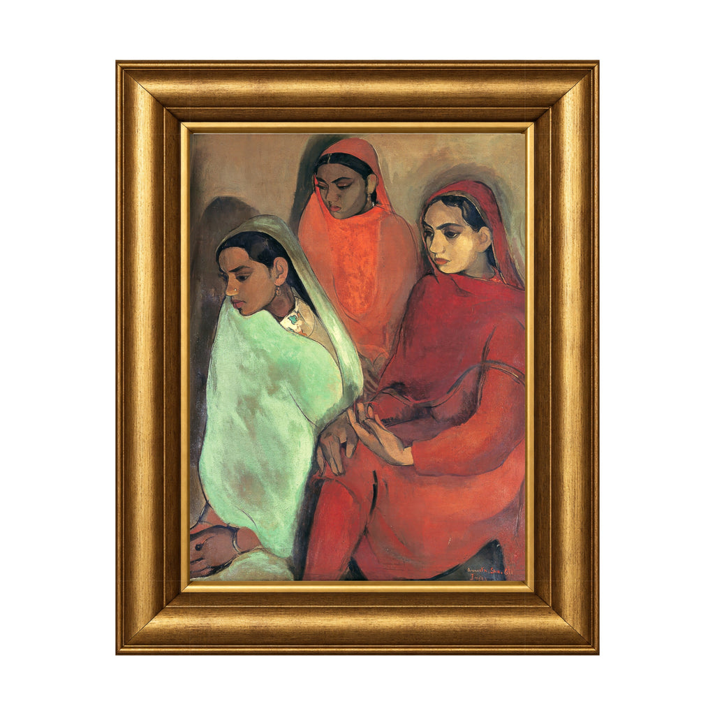 Group of Three Girls (1935) by Amrita Sher-Gil in Frame- Palazzo