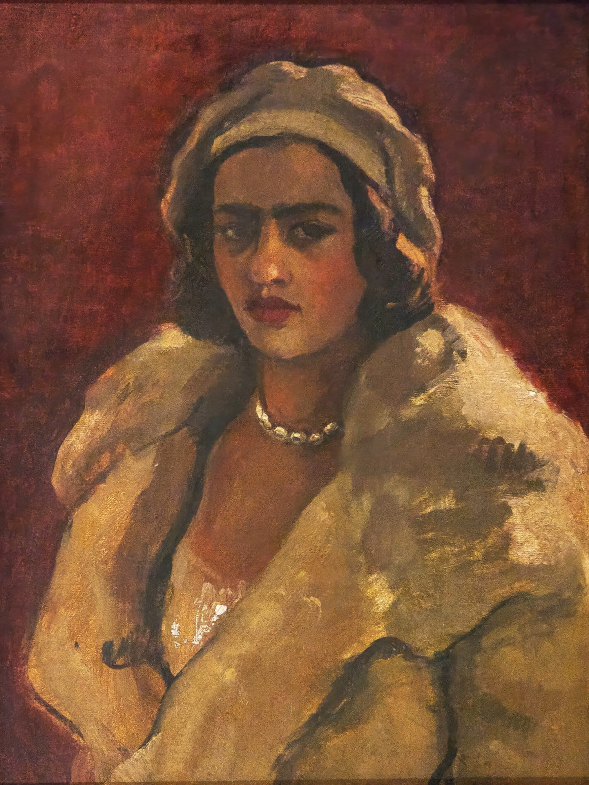 Self-Portrait (9) (1930) by Amrita Sher-Gil — unframed artwork