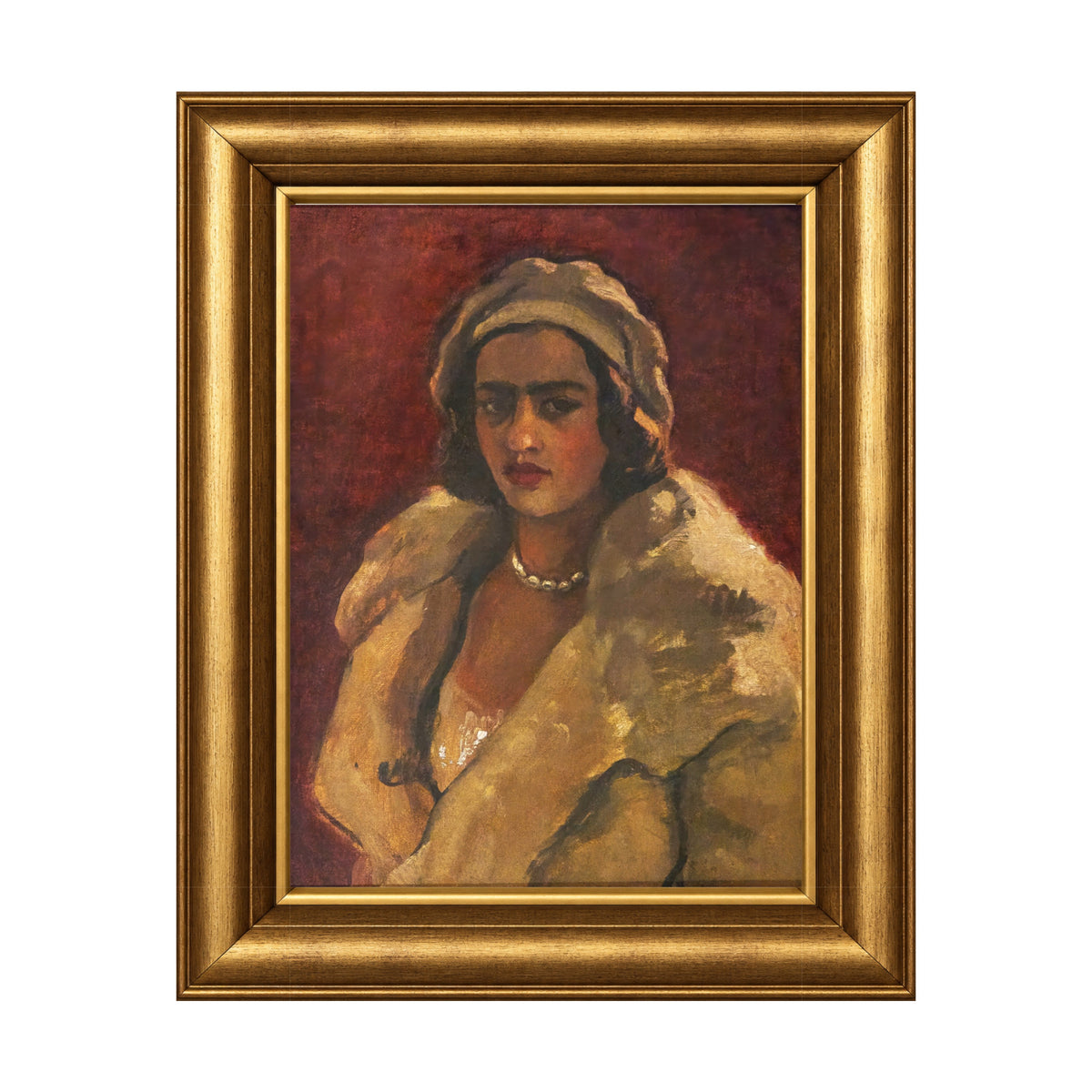 Self-Portrait (9) (1930) by Amrita Sher-Gil in Frame- Palazzo