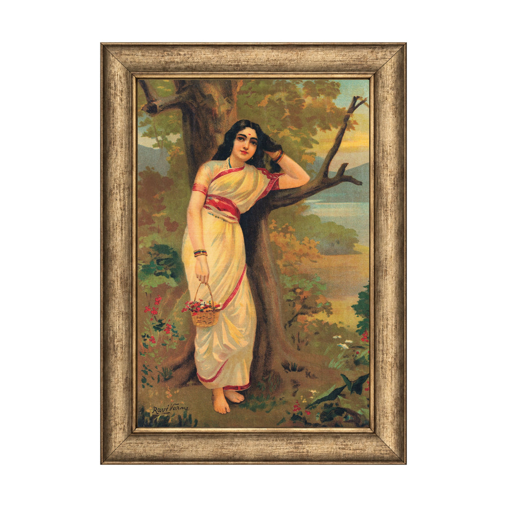Ahalya (c.1898) by Raja Ravi Varma in Frame- Atelier