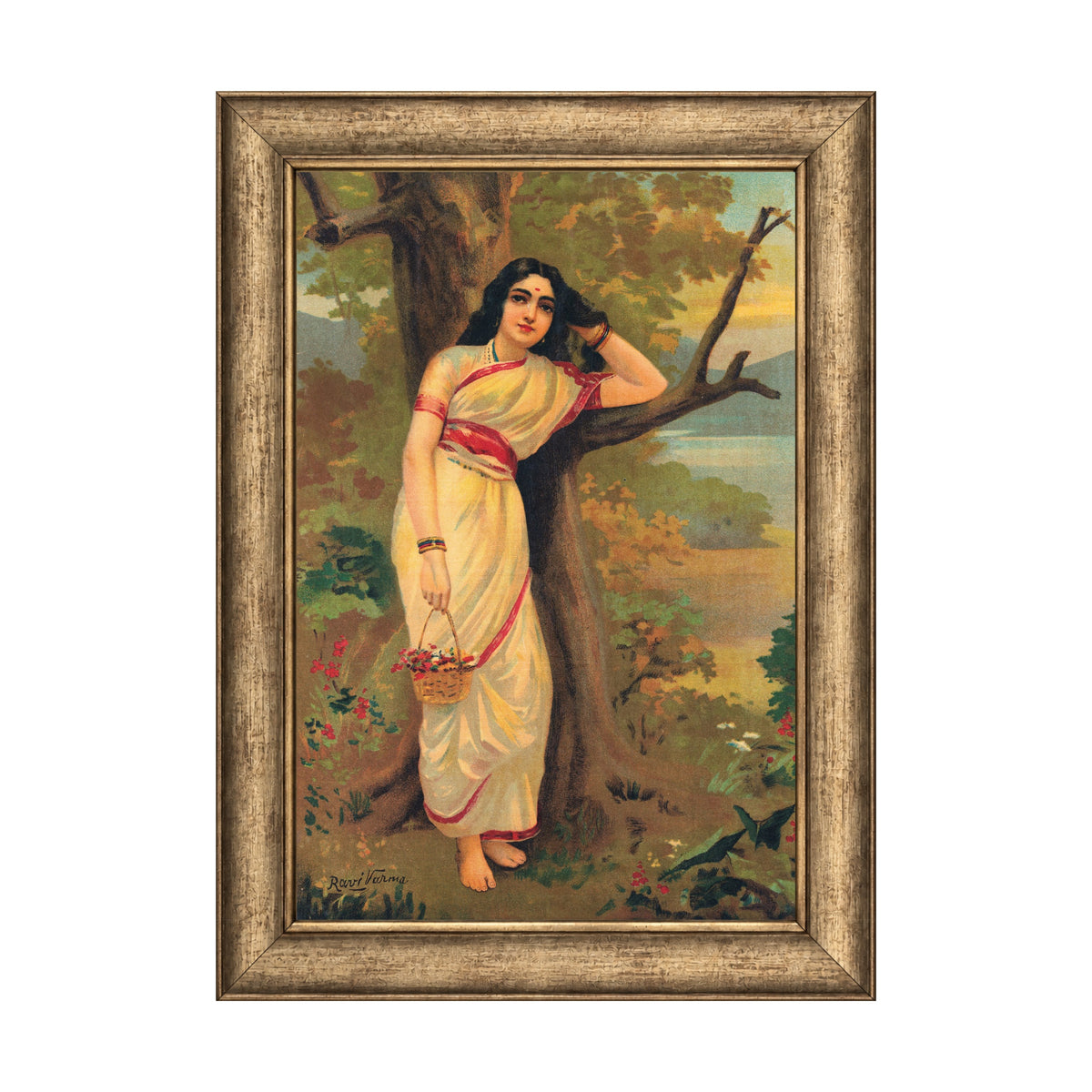 Ahalya (c.1898) by Raja Ravi Varma in Frame- Atelier