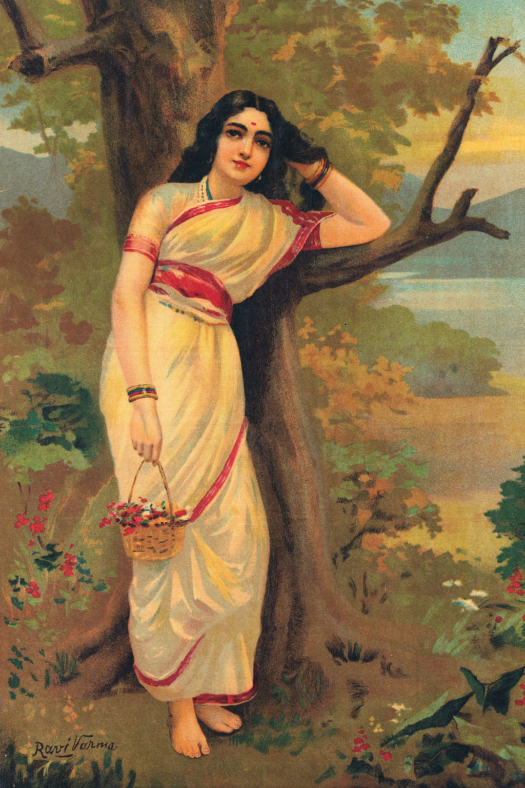 Ahalya (c.1898) by Raja Ravi Varma — unframed artwork