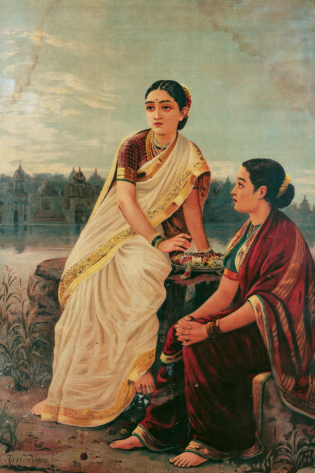 Radha (1895) by Raja Ravi Varma — unframed artwork